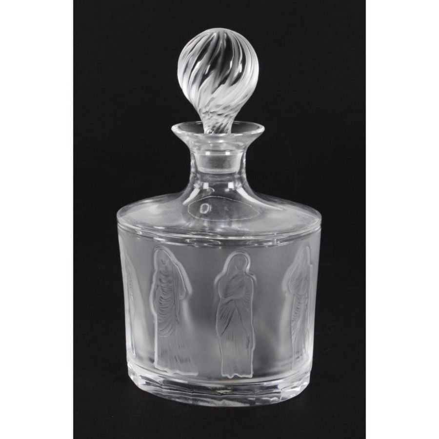 Lalique Antiques Crystal Decanter with Frosted Maidens Frieze - Alcohol ...