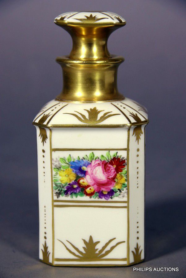 A French porcelain perfume decanter bottle early 20th century,… - Scent ...