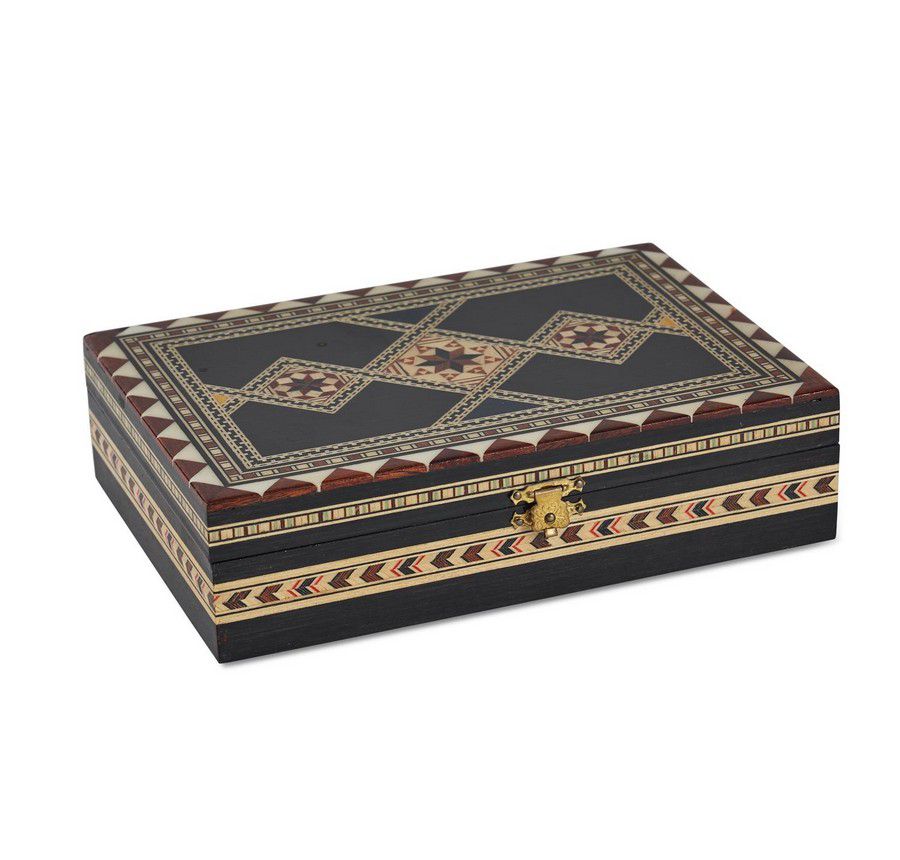 Spanish Marquetry Jewellery Box with Star Motif - Boxes - Writing ...