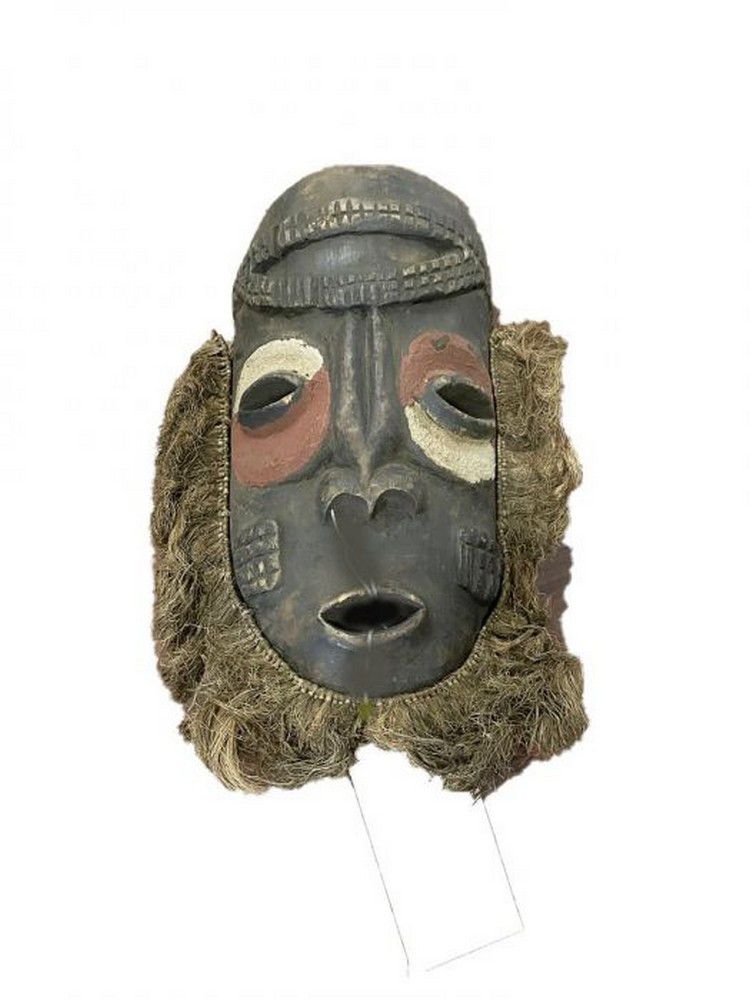 African Fiber Beard Mask - 38cm - African - Tribal