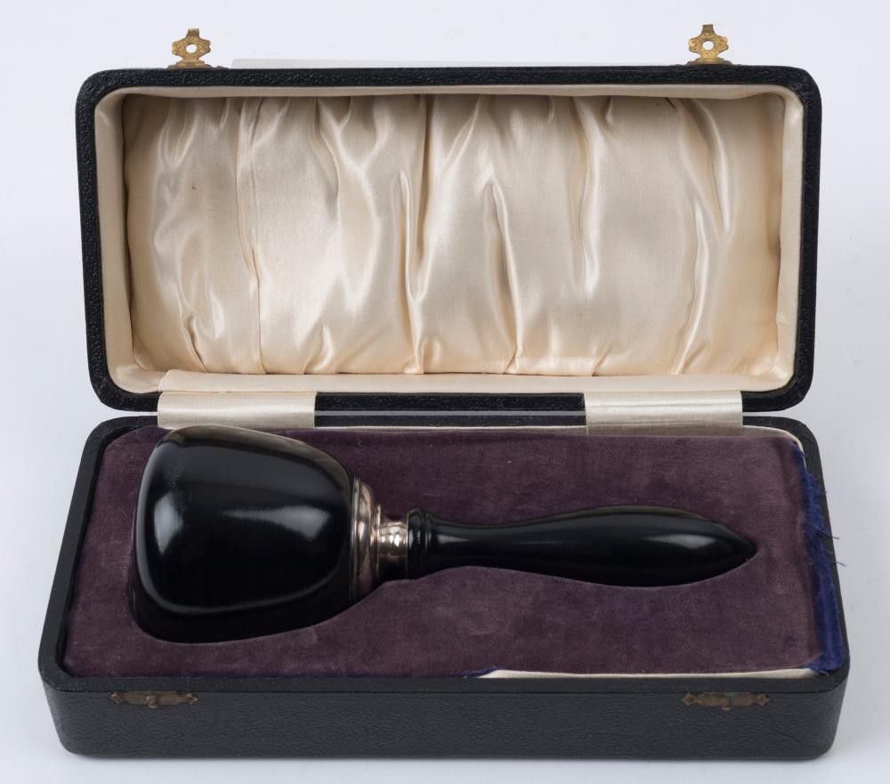 Sterling Silver Presentation Gavel with Box, 1933 Presentation and