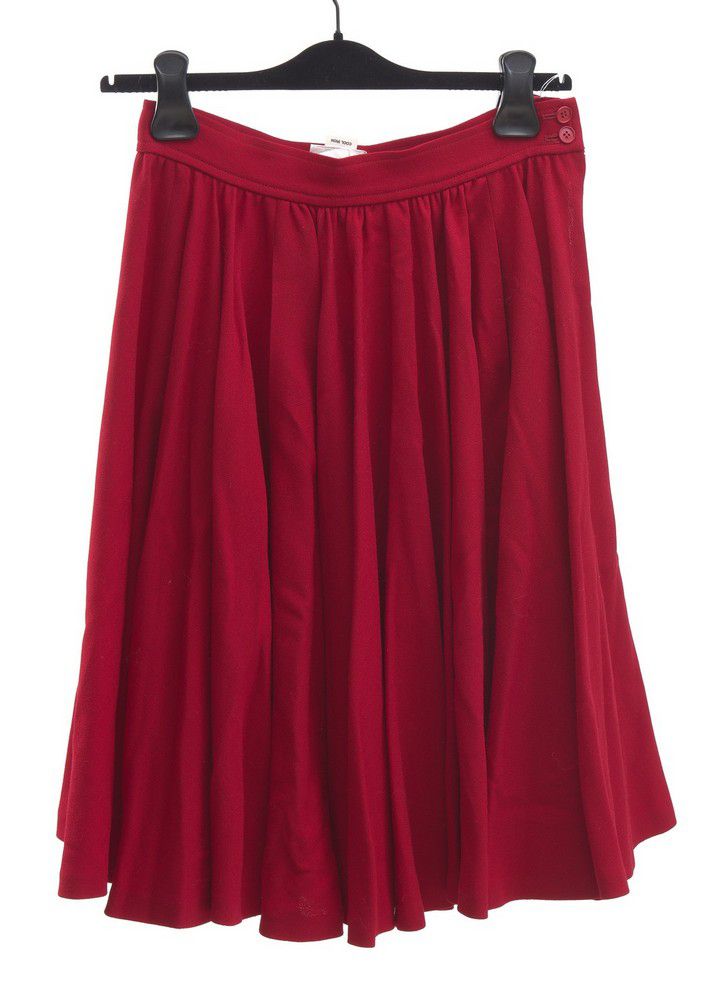 YSL Red Wool Vintage Skirt - Size 40 - Clothing - Women's - Costume ...