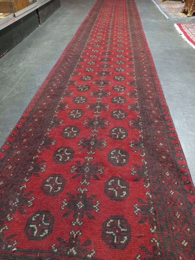 Burgandy Persian Wool Hallway Rug 570x80cm Rugs & Carpets