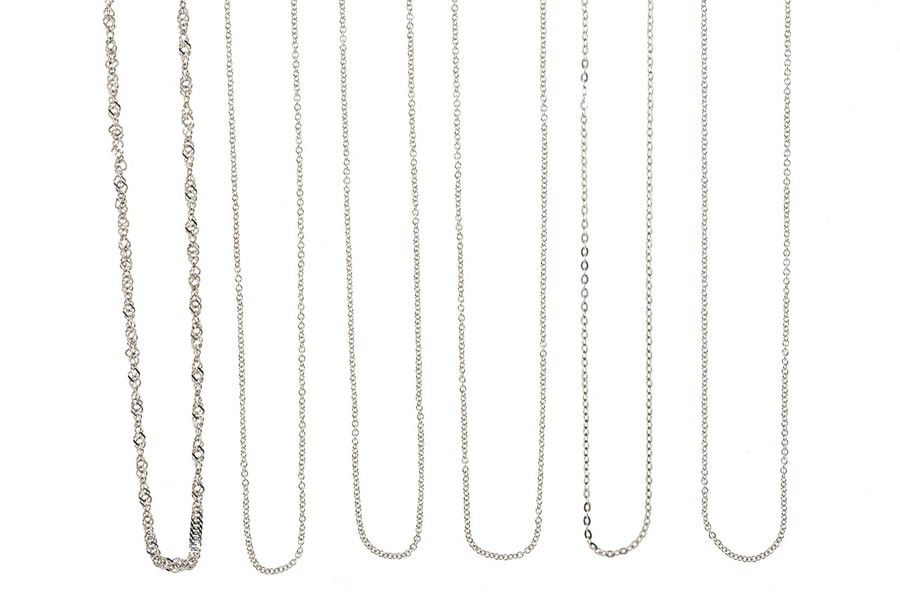 Assorted 18ct White Gold Chains, 5.94g, Ex Germani Stock Necklace/Chain Jewellery