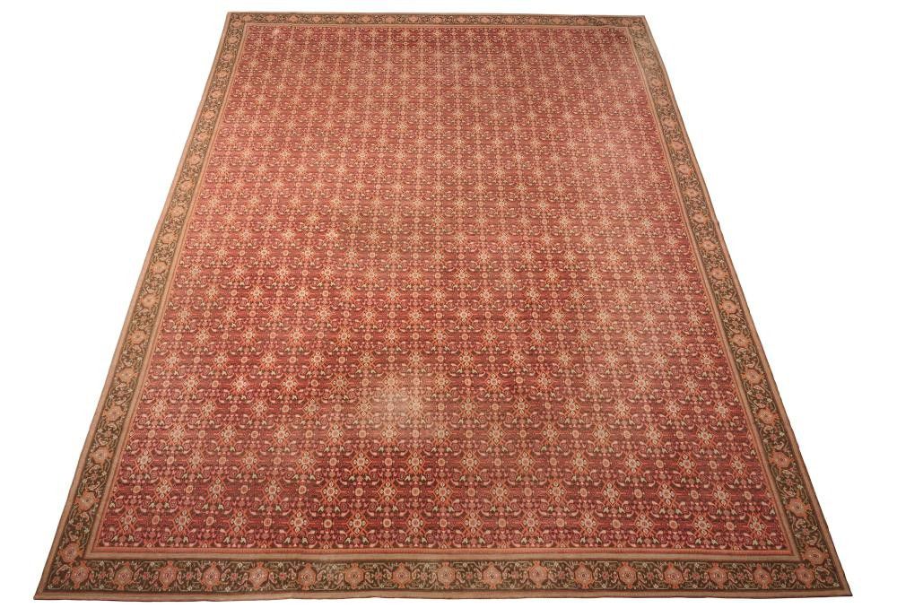 Behruz for Stuart Rattle Large Maroon Geometric Rug Rugs & Carpets