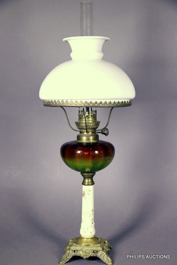An Antique French Porcelain And Glass, French Table Lamps Australia