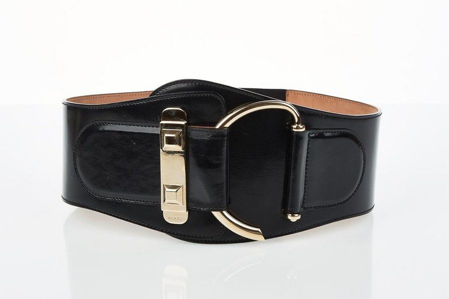Gucci Oversized Patent Leather Waist Belt - Belts - Costume & Dressing ...
