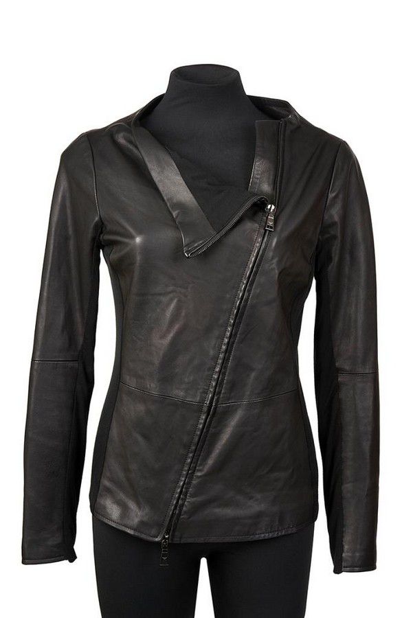 Emporio Armani, leather jacket, black lambskin and jersey… - Clothing ...