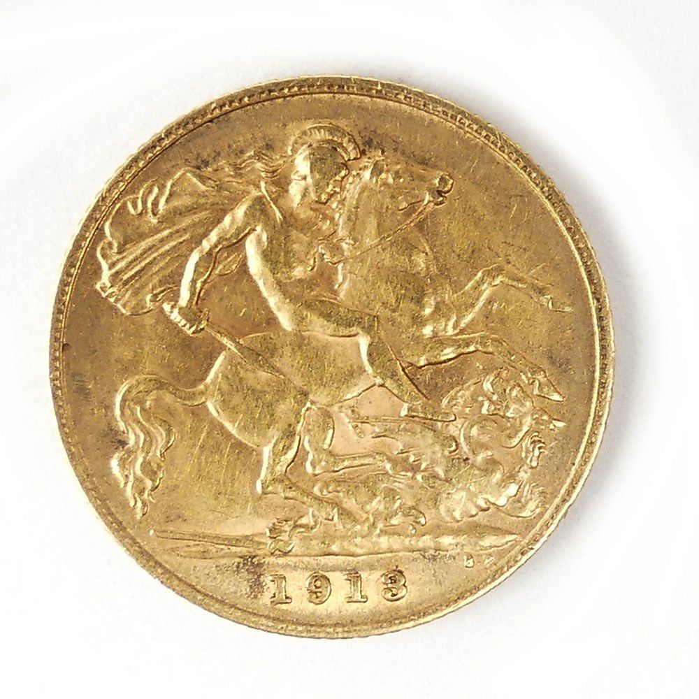 1913 1 2 gold sovereign