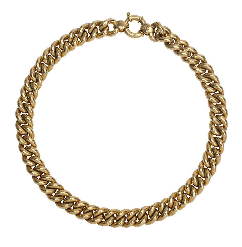 Unoaerre 9ct Gold Fancy Curb Link Necklace - Necklace/Chain - Jewellery