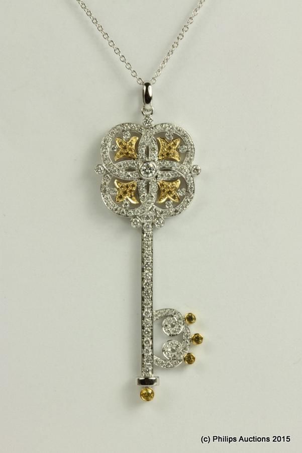 Diamond Key Pendant on Chain - Pendants/Lockets - Jewellery