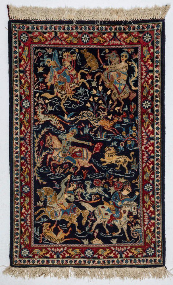 Persian Hunting Scene Rug - Rugs & Carpets - Textiles & Fabrics