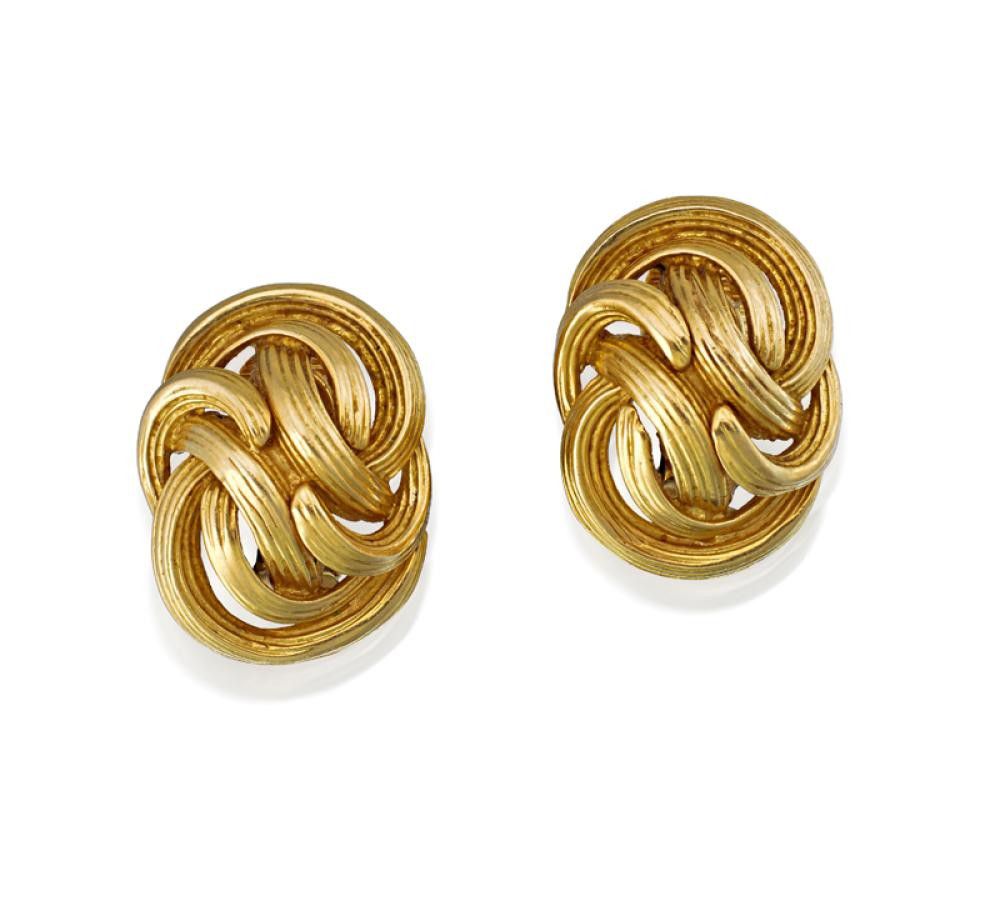 Tiffany & Co. 18ct Gold Knot Earrings - Earrings - Jewellery
