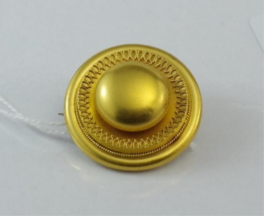 Victorian Picture Compartment Brooch in 15ct Gold - Brooches - Jewellery