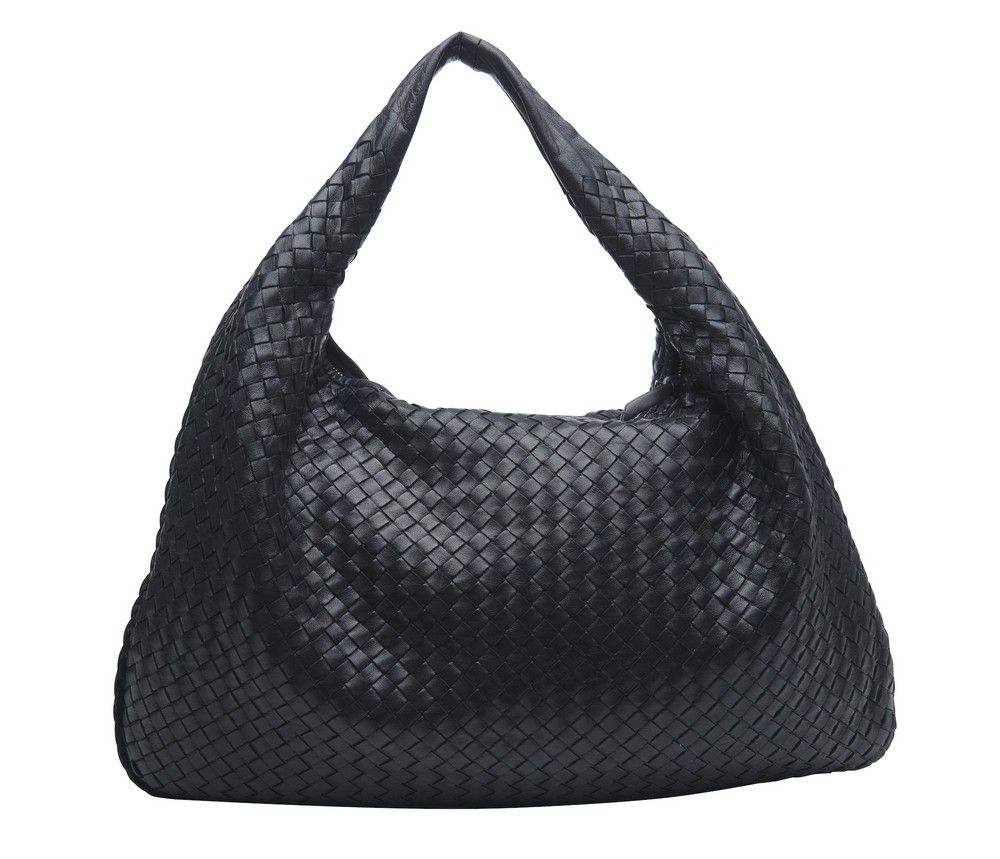 Bottega Veneta Black Intrecciato Hobo Bag - Handbags & Purses - Costume ...