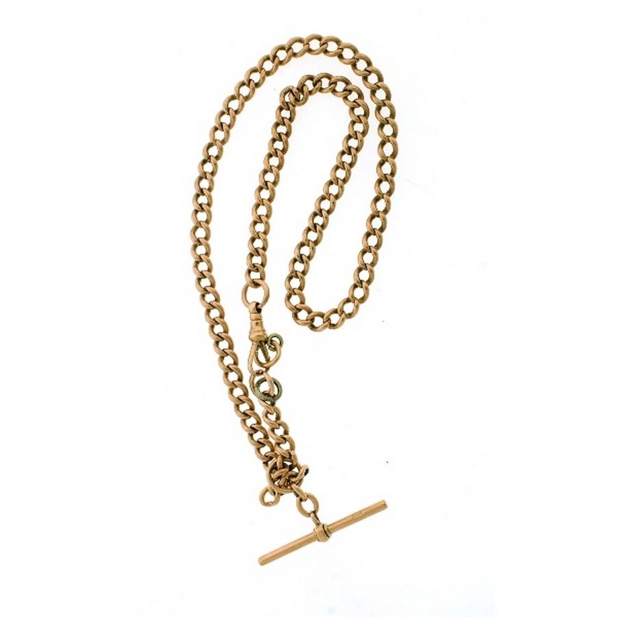 Rose Gold Fob Chain with T-Bar - Necklace/Chain - Jewellery