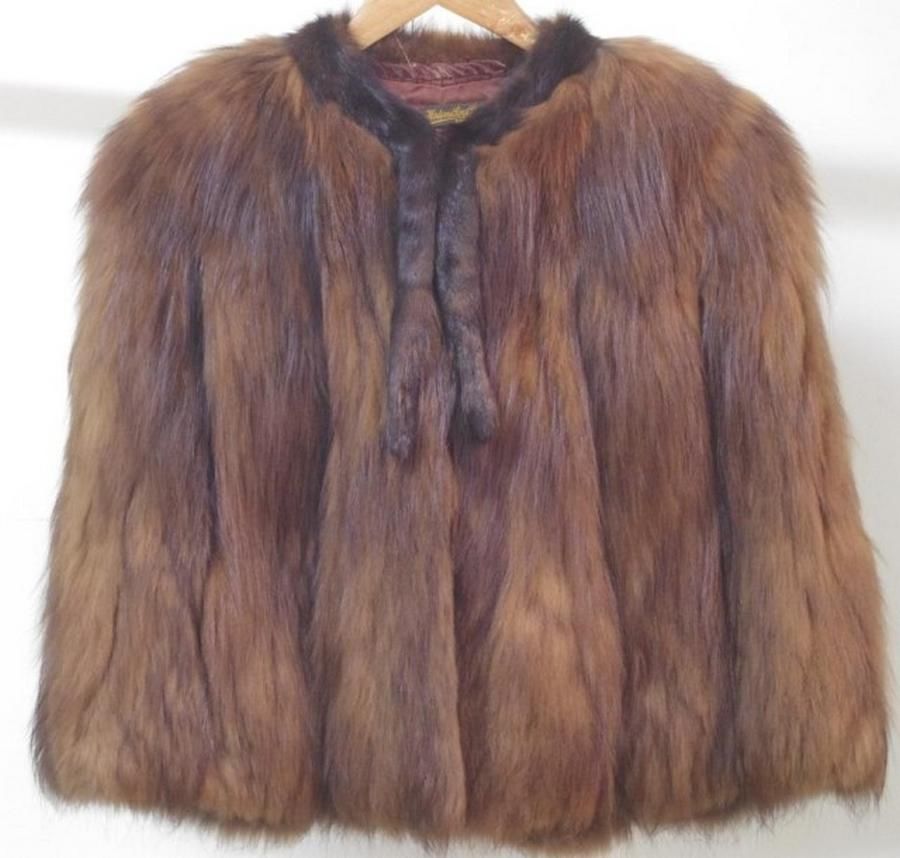 Chocolate Brown Vintage Fur Stole by Anthony Horden - Furs - Costume ...