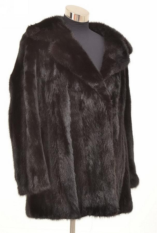 Black Diamond Mink Jacket - Notched Collar, 79cm Length - Furs ...