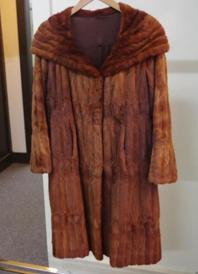 Ermine Fur Coat With Cape Collar, Real Ermine Fur Coat
