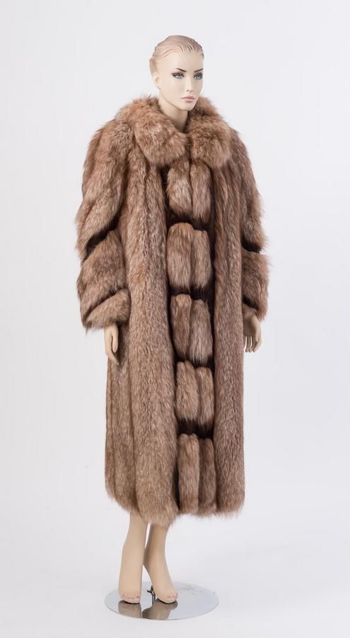 Lisal Melbourne Amber Fox Fur Coat - Furs - Costume & Dressing Accessories