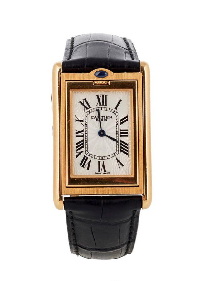 Cartier gold tank Basculante wristwatch 