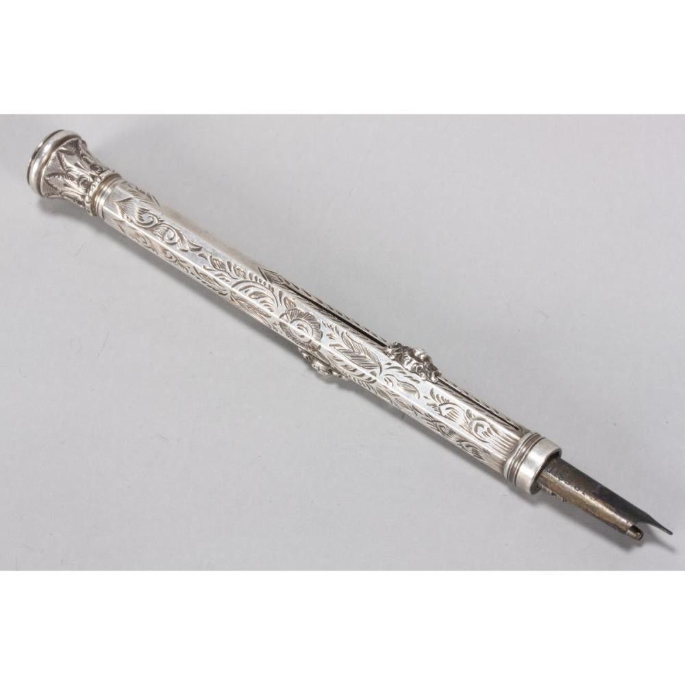 Victorian Sterling Silver Dual Propelling Pencil and Nib - Writing ...