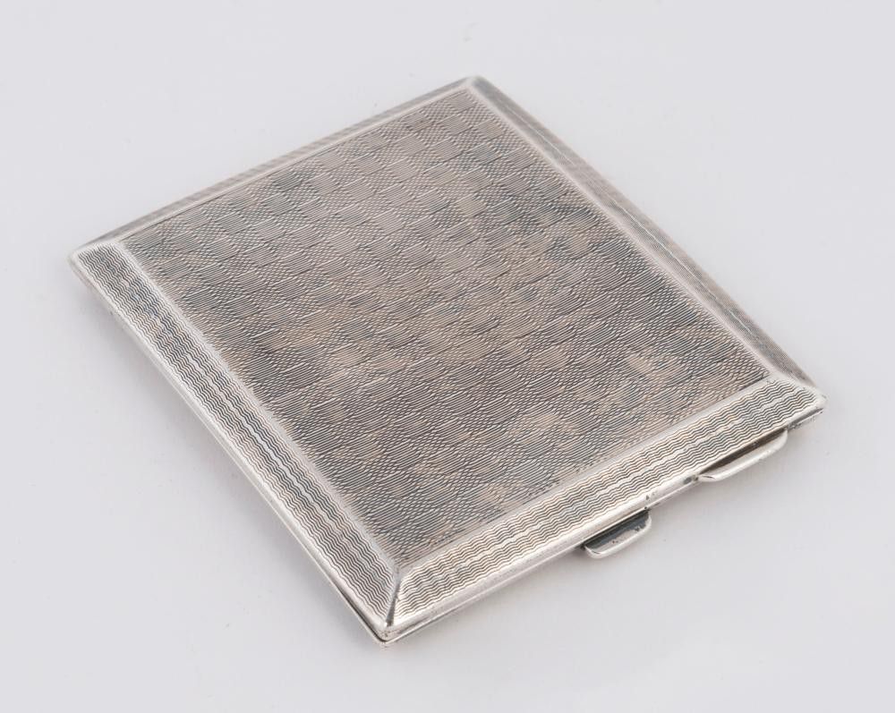 1922 Sterling Silver Basket Weave Cigarette Case from Chester - Smoking ...