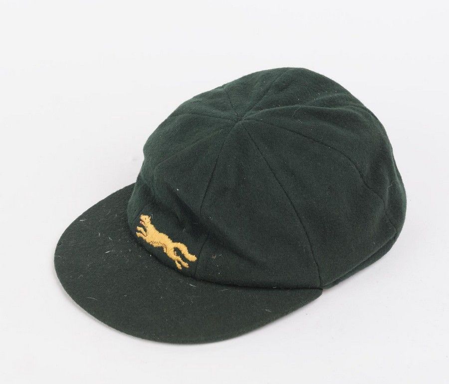 Green Wool Leicestershire Cricket Cap with Fox Embroidery - Sporting ...