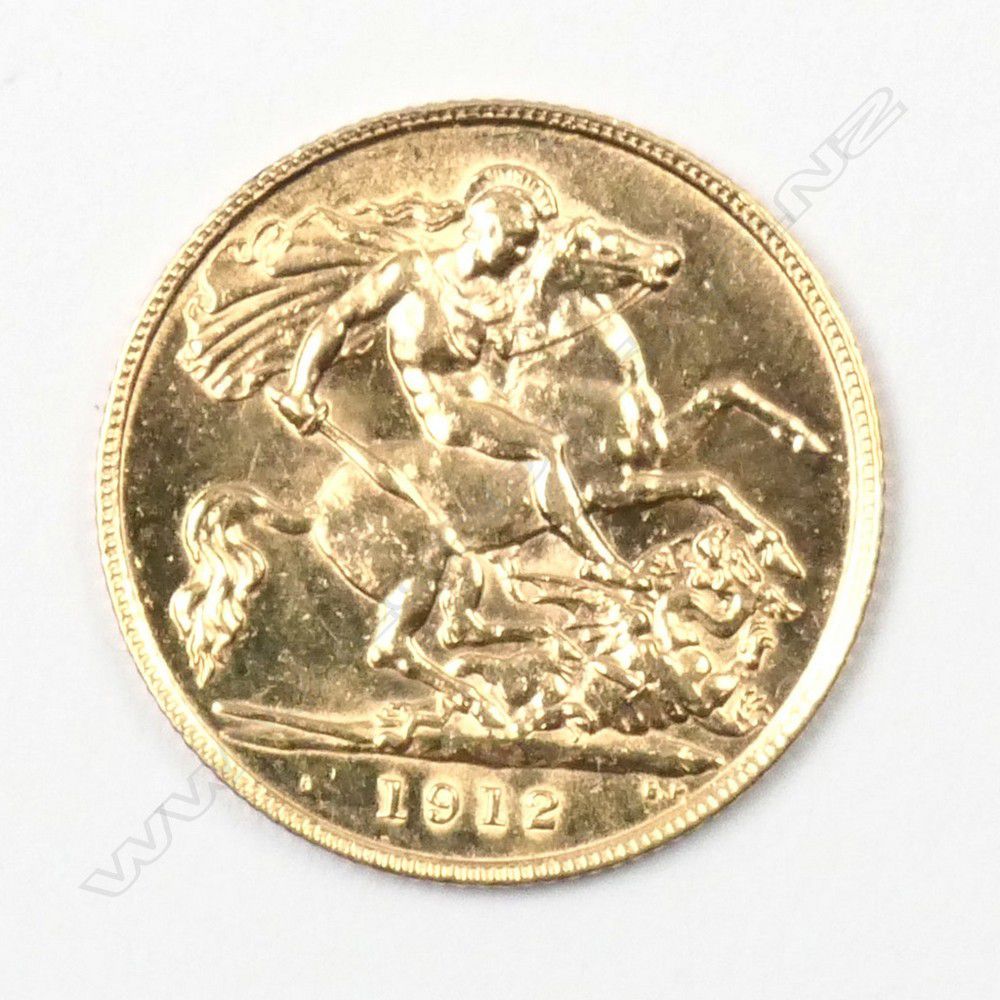 1912 British Gold Half Sovereign Coin Coins Numismatics Stamps Scrip 1912-british-gold-half-sovereign-coin-coins-numismatics-stamps-scrip