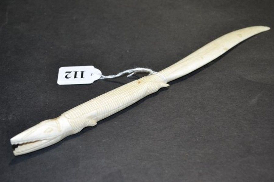 Ivory Crocodile Letter Opener - Letter openers, paper knife, page turner -  Sundries