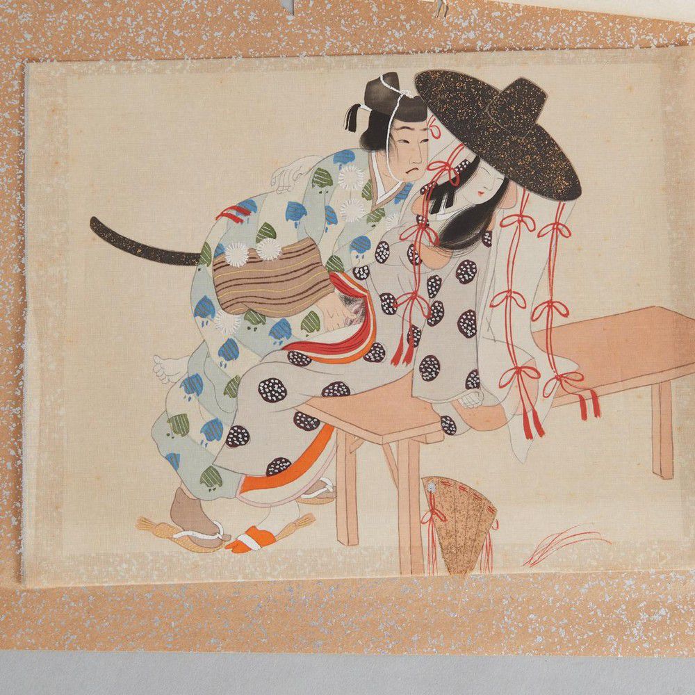 Japanese Shunga On Silk Art Oriental