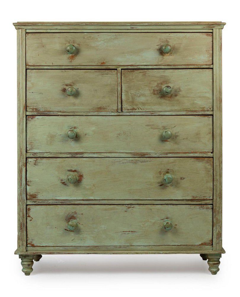 Depression Era Green Painted Chest of Drawers - Chests of Drawers ...