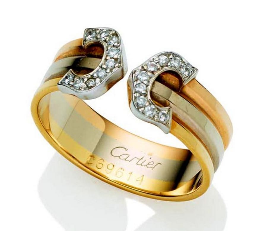 cartier c ring diamonds