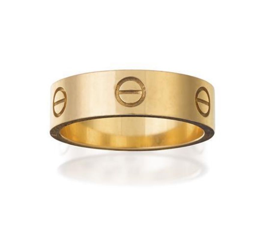 18ct pink gold 'Love' ring, Cartier 
