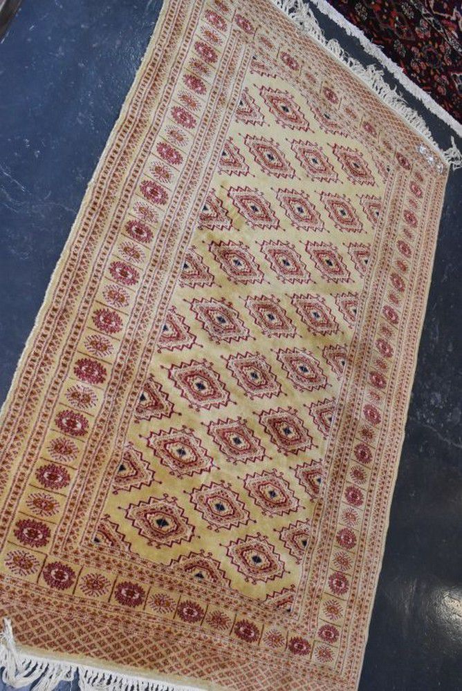 Mustard Persian Wool Carpet/Wall Hanging (190 x 118cm) Zother