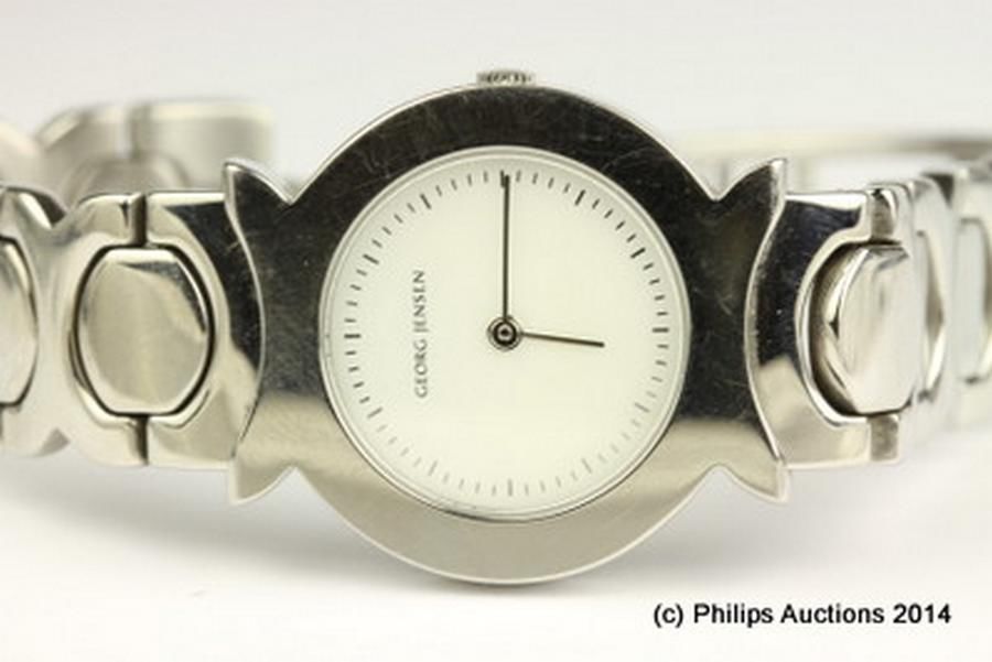 Georg Jensen Stainless Steel Watch with Fancy Bracelet - Watches ...