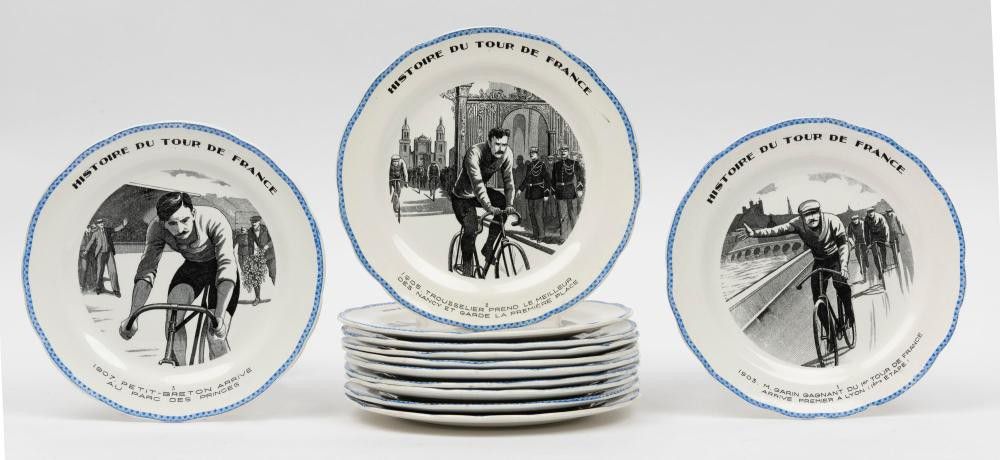 Tour de France Porcelain Plates Set - Sporting - Zother - Memorabilia