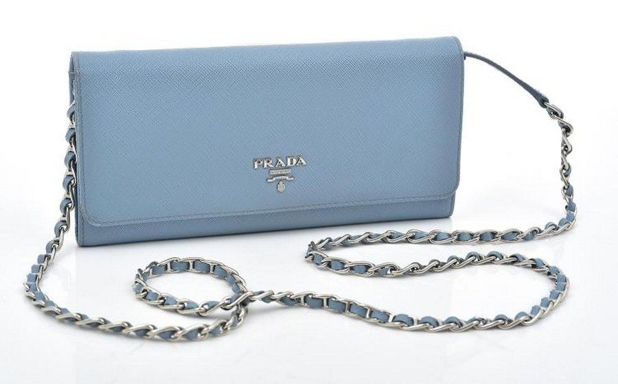 Prada Wallet On Chain In Blue