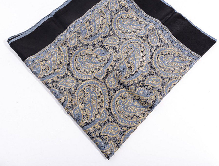 Blue Paisley Silk Scarf by Christian Dior - Shawls, Scarfs & Collars ...