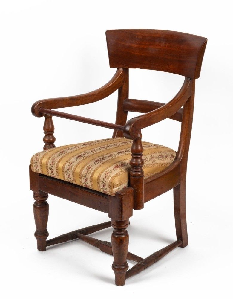 19th Century Child's Mahogany Spade Back Highchair Conversion Chair ...