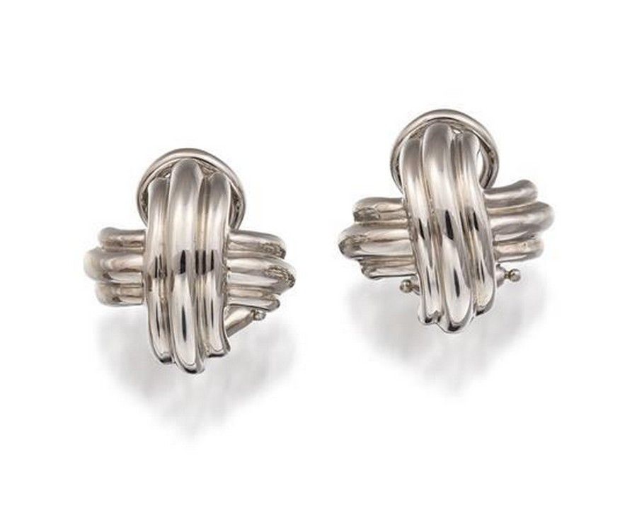 Tiffany & Co. X-shaped white gold earrings - Earrings - Jewellery