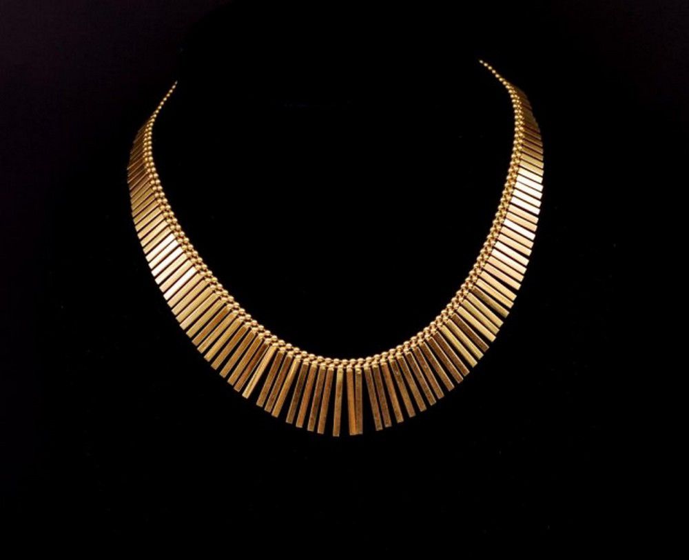 Italian 18kt Gold Over Sterling Graduated Cleopatra Necklace | Ross-Simons