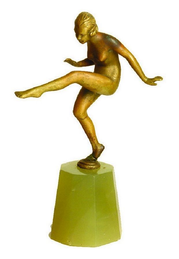 Bronze Sculpture Signed Original Hot Cast Nude Girl By 