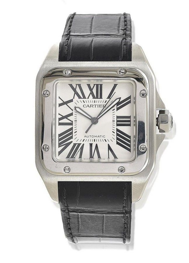 Cartier Santos 100 Automatic Wristwatch with Box and Papers - Watches ...
