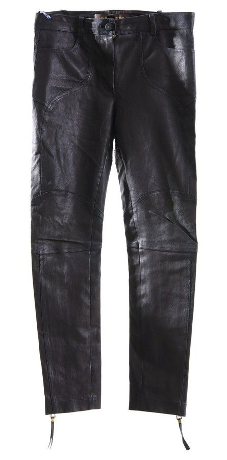 A pair of leather Pants by Louis Vuitton, with zipper detail on… - Clothing - Women&#39;s - Costume ...