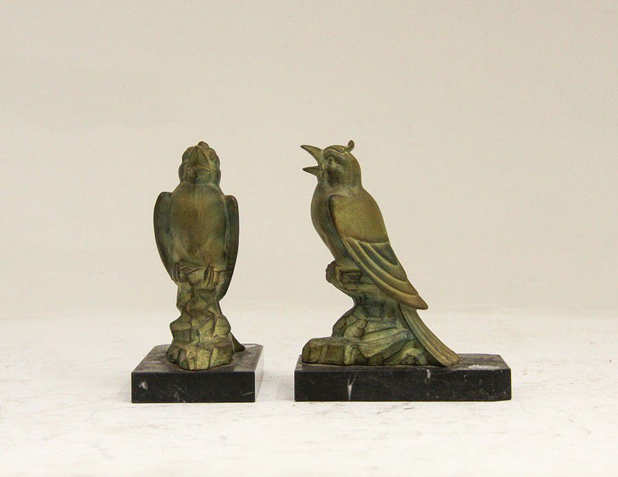 Art Deco Marble Bird Bookends Bookends Sundries