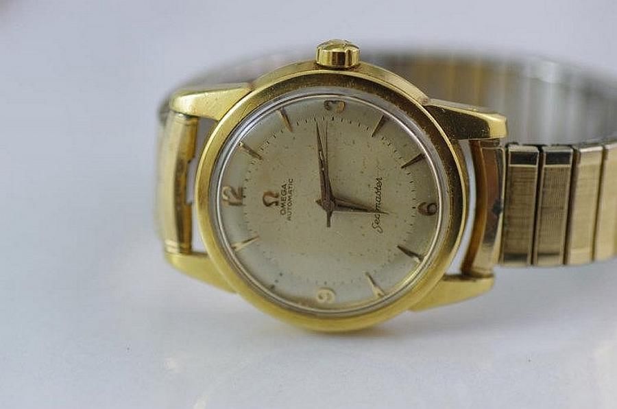 18ct Gold Omega Seamaster Watch with Stretch Band - Watches - Wrist ...