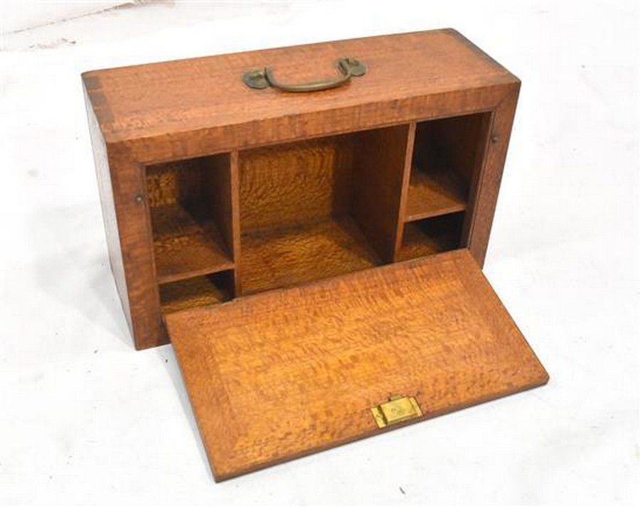 A Silky Oak Desk Box 23 X 38 X 14 Cm Writing Desk Accessories