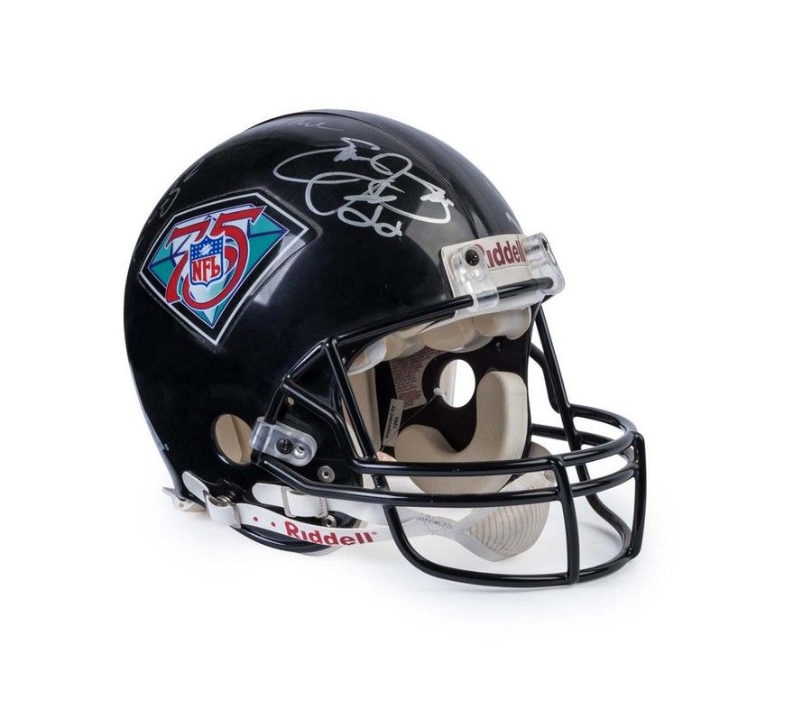 NFL 75th Anniversary Signed Helmet with CoA