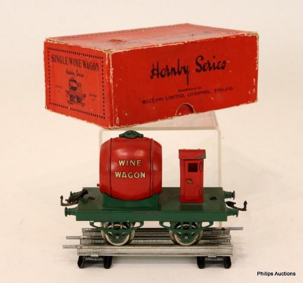 HORNBY O WAGON BRITISH RAILWAYS FURNITURE BON ÉTAT TÔLE ET BOIS 15 cm